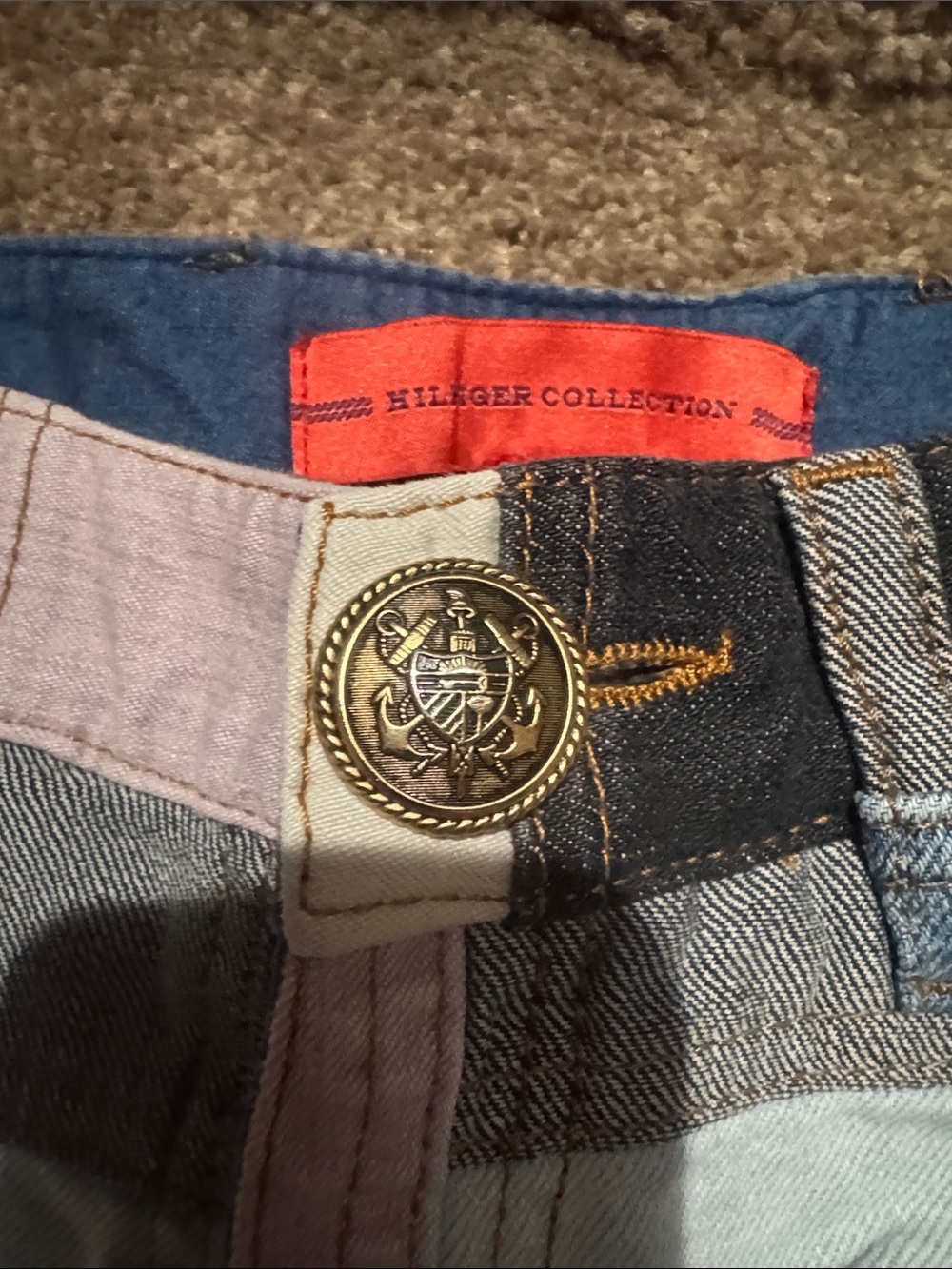 Patchwork Denim Women's Shorts - Multicolor - Picture 2 of 6
